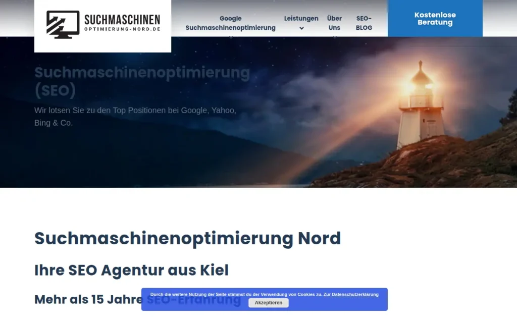 Startseite von Suchmaschinenoptimierung Nord