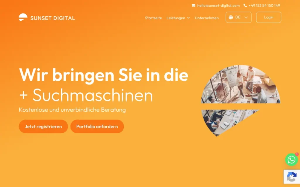 Startseite von Sunset Digital GmbH