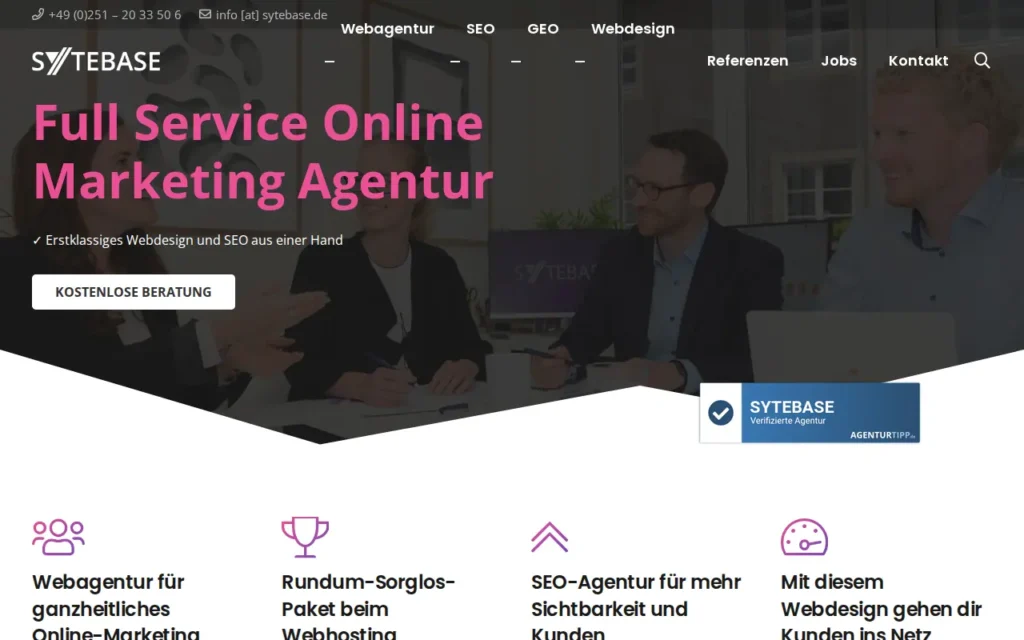 Startseite von SYTEBASE