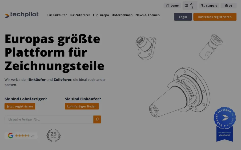 Startseite von Techpilot