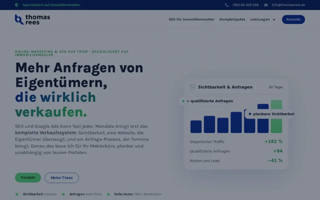 Startseite von Thomas Rees Online-Marketing & SEO