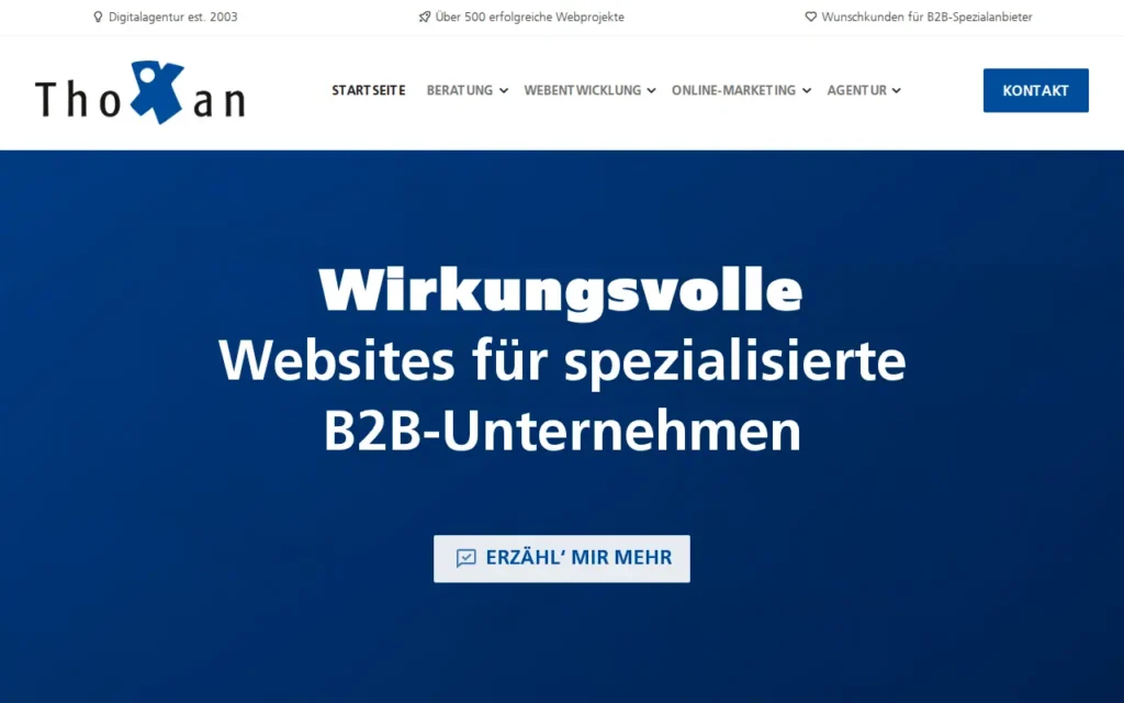 Startseite von Thoxan Communications GmbH