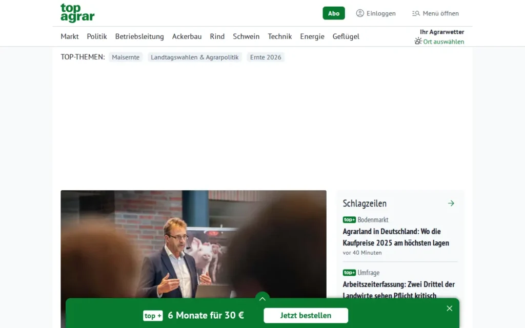 Startseite von top agrar
