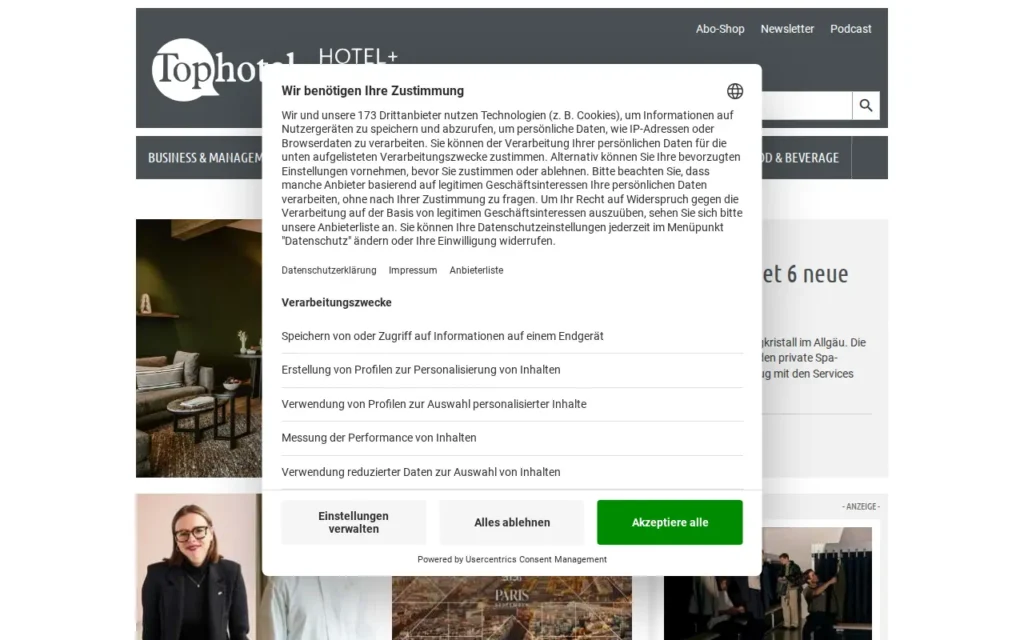 Startseite von Tophotel