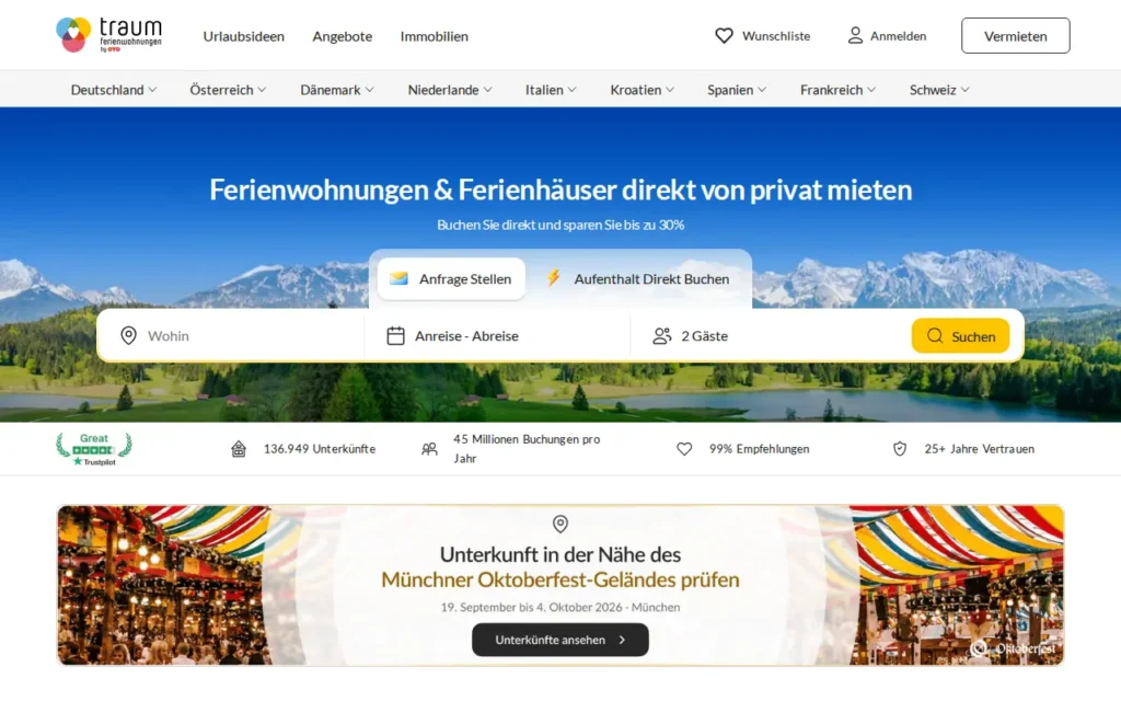 Startseite von Traum-Ferienwohnungen