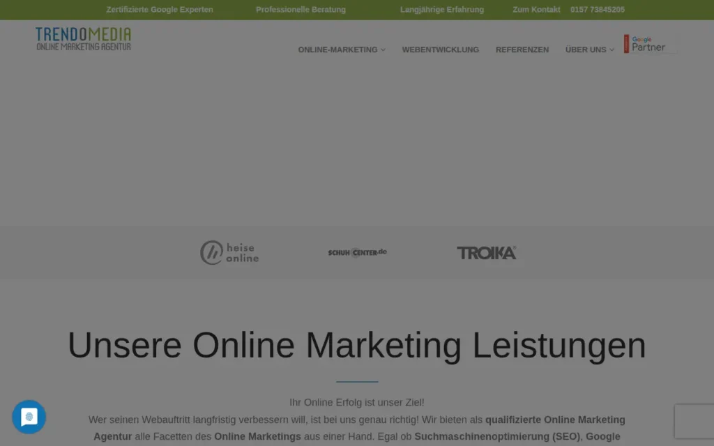 Startseite von TRENDOMEDIA GmbH