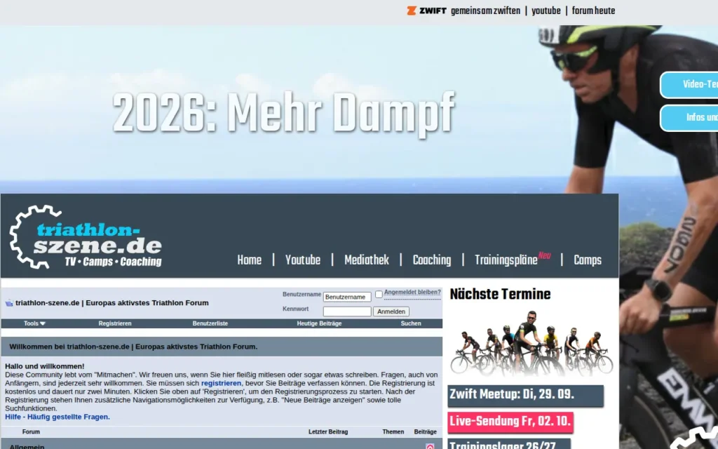 Startseite von triathlon-szene.de Forum
