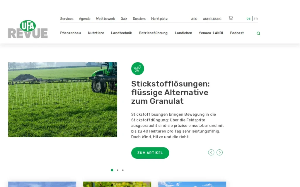 Startseite von UFA-Revue