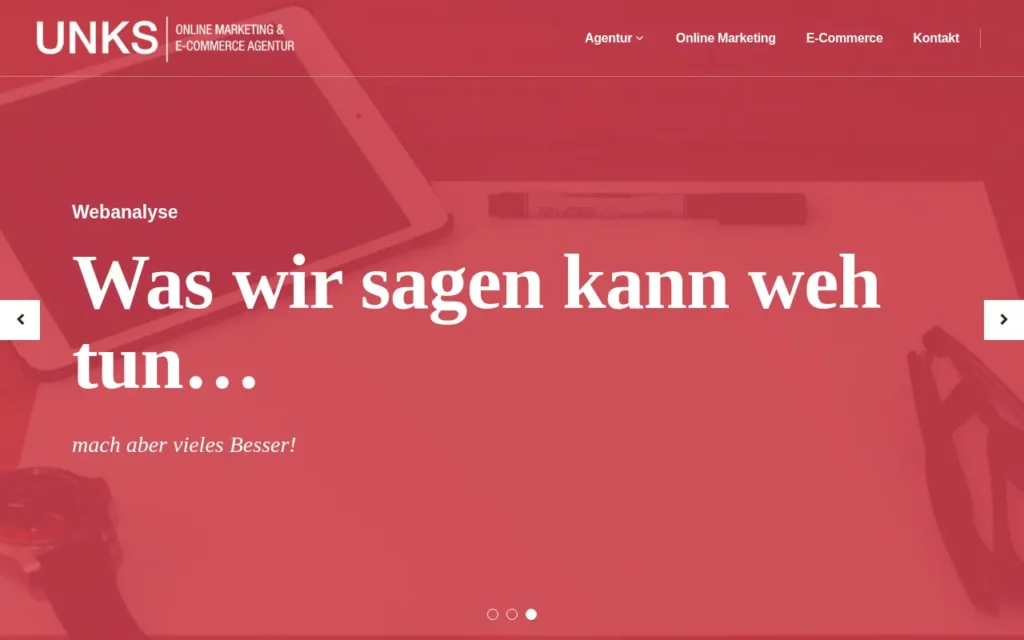 Startseite von UNKS GmbH & Co. KG