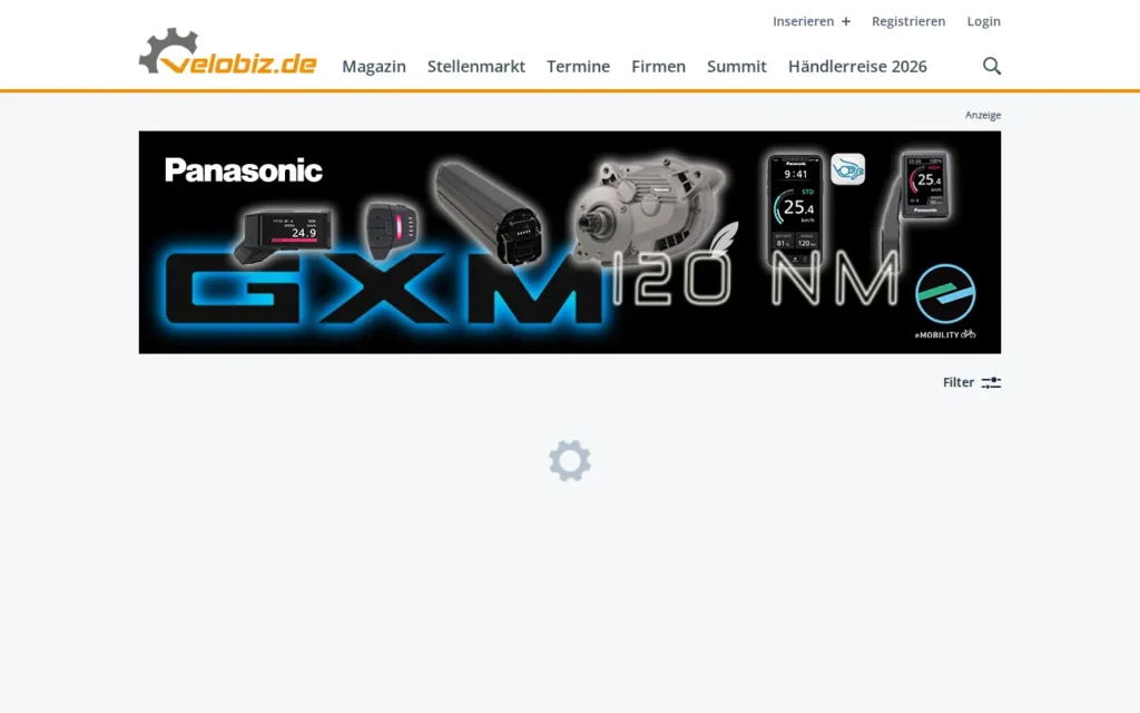 Startseite von velobiz.de