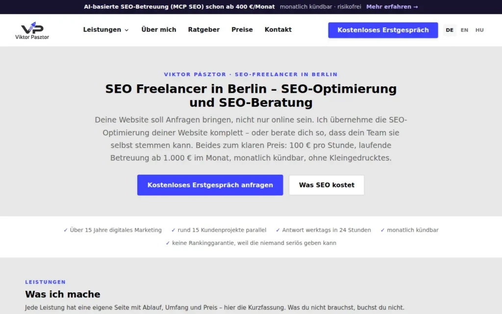 Startseite von Viktor Pásztor