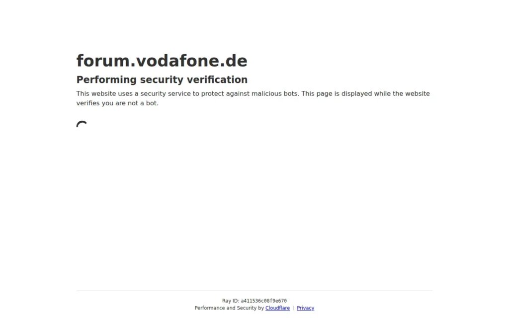 Startseite von Vodafone Community (Kundenforum)