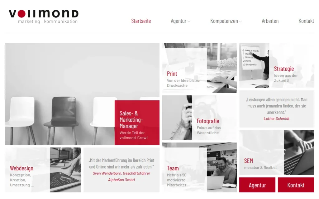 Startseite von IAS Vollmond GmbH (vollmond marketing . kommunikation)
