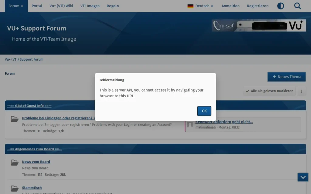 Startseite von Vu+ (VTi) Support Forum