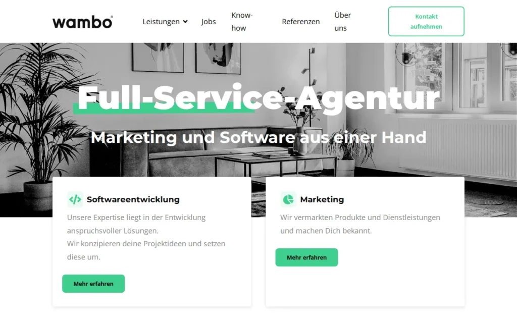 Startseite von wambo