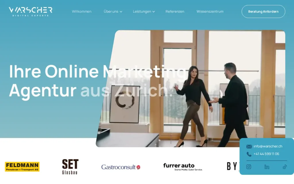 Startseite von Warscher GmbH (Digital Experts)