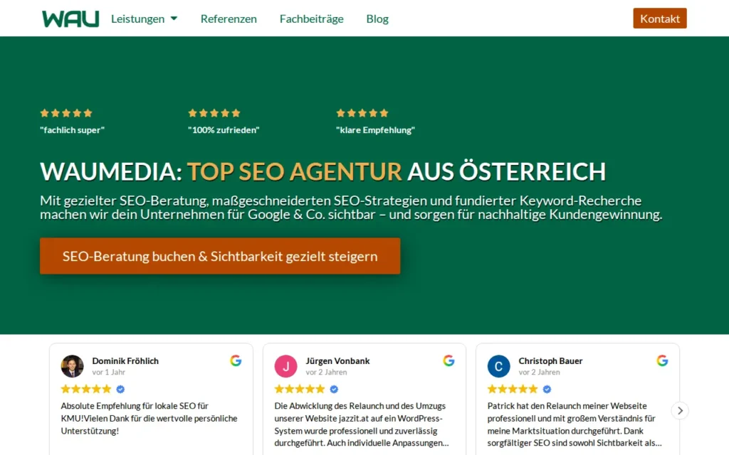 Startseite von WAUMEDIA