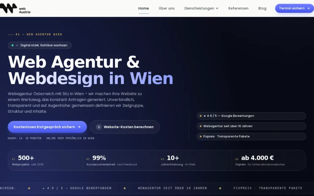 Startseite von X1 Mesh WEB GmbH (Web Austria)