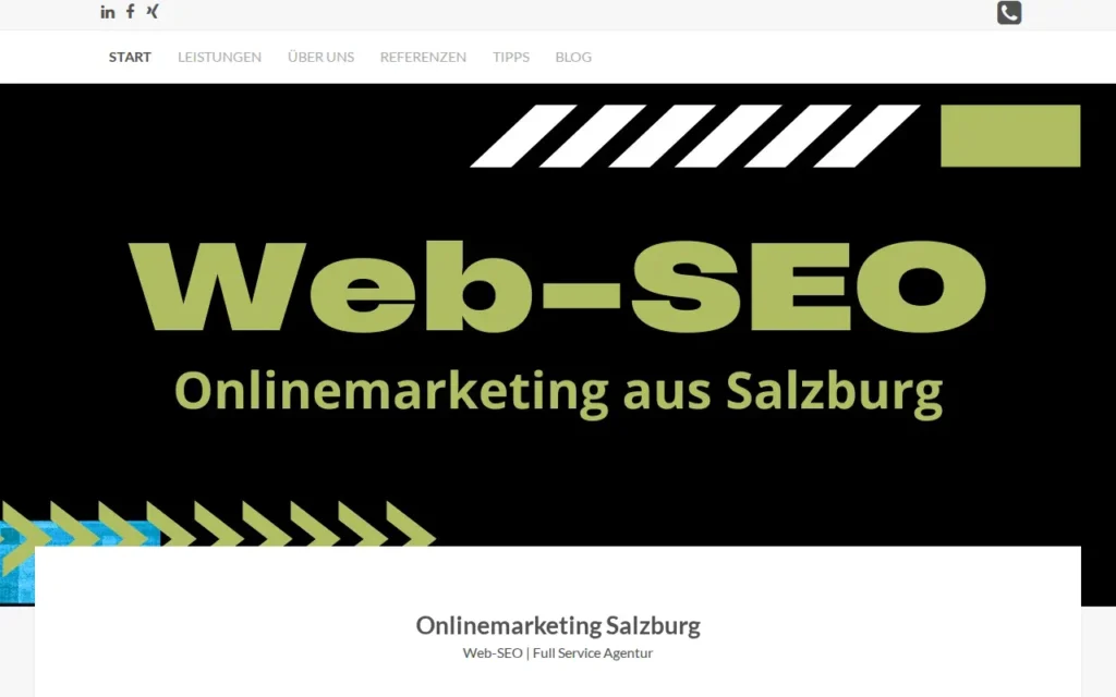 Startseite von Web-SEO Onlinemarketing