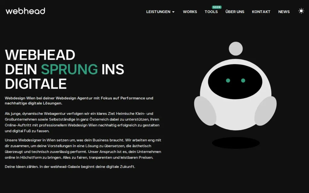 Startseite von webhead GmbH