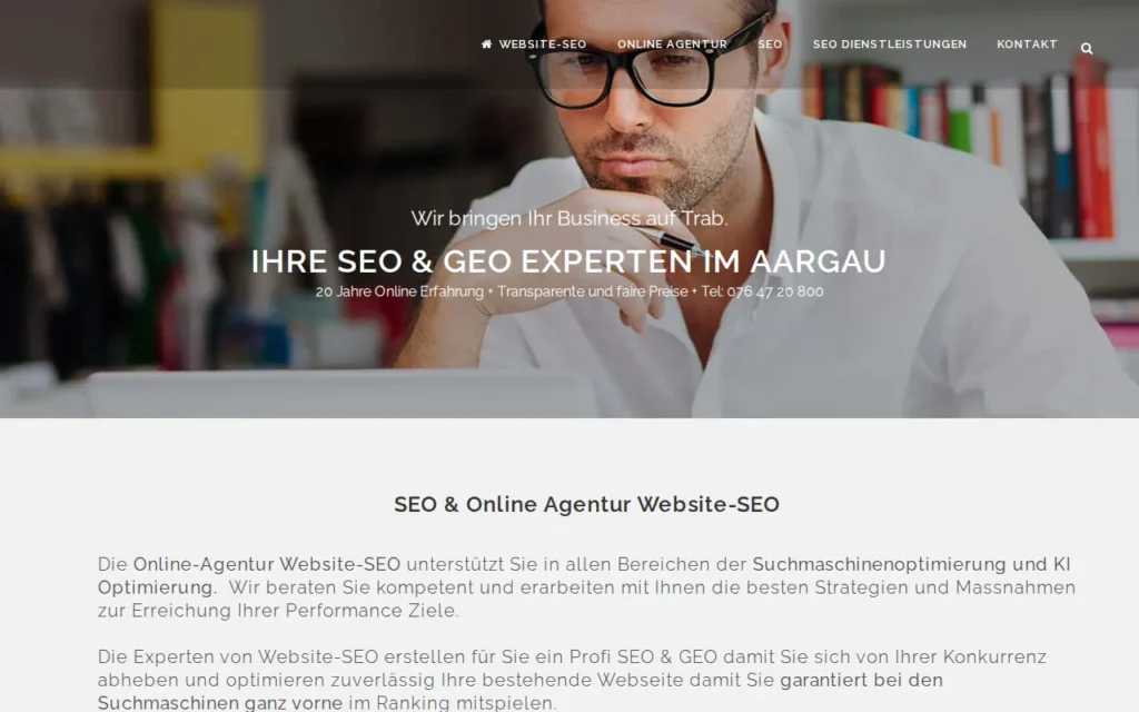 Startseite von Online Agentur Website-SEO