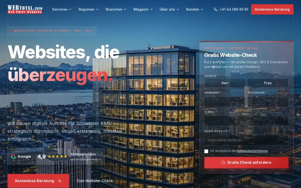 Startseite von WEBtotal