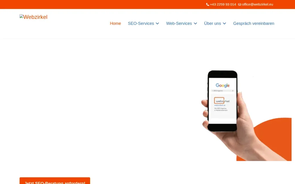 Startseite von Webzirkel Entwicklungs KG