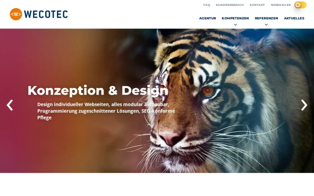 Startseite von WECOTEC GmbH