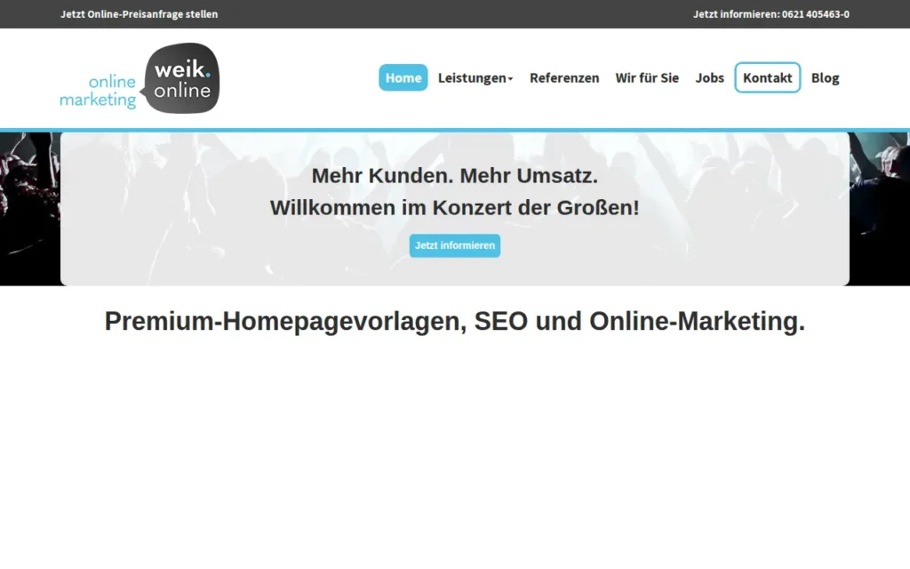 Startseite von weik.online GmbH