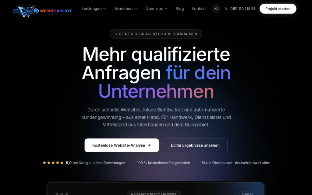 Startseite von Werbeexperte