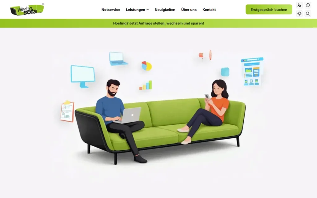 Startseite von Werbesofa GmbH