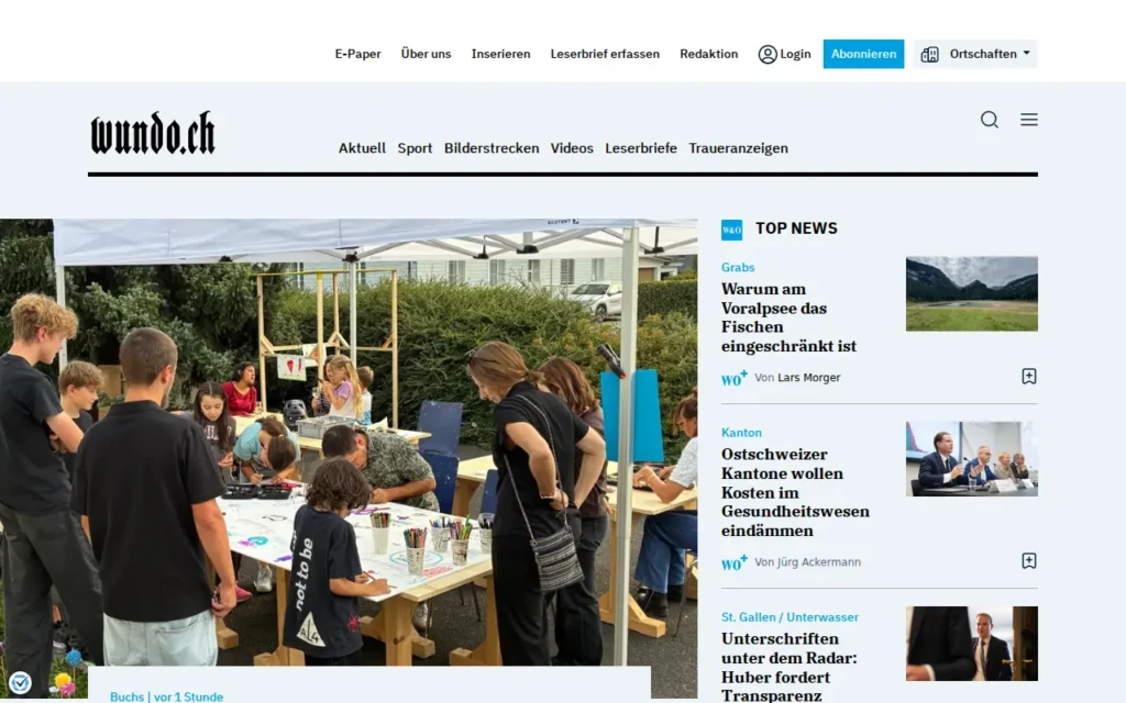 Startseite von Werdenberger & Obertoggenburger (W&O)