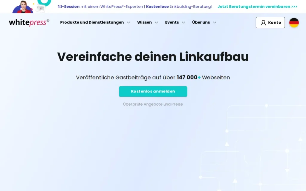 Startseite von WhitePress