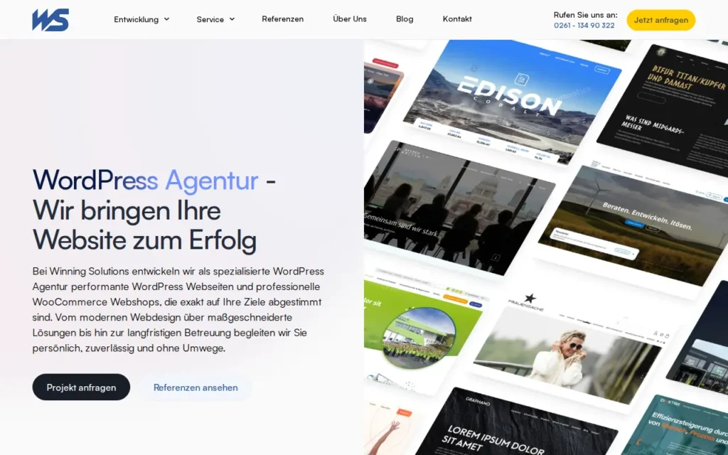 Startseite von Winning Solutions