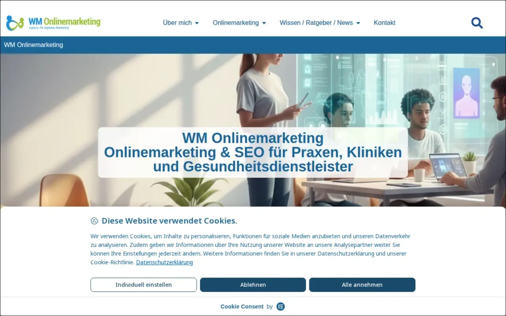 Startseite von WM Onlinemarketing