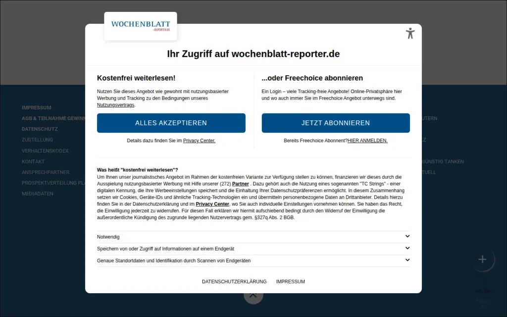 Startseite von Wochenblatt-Reporter