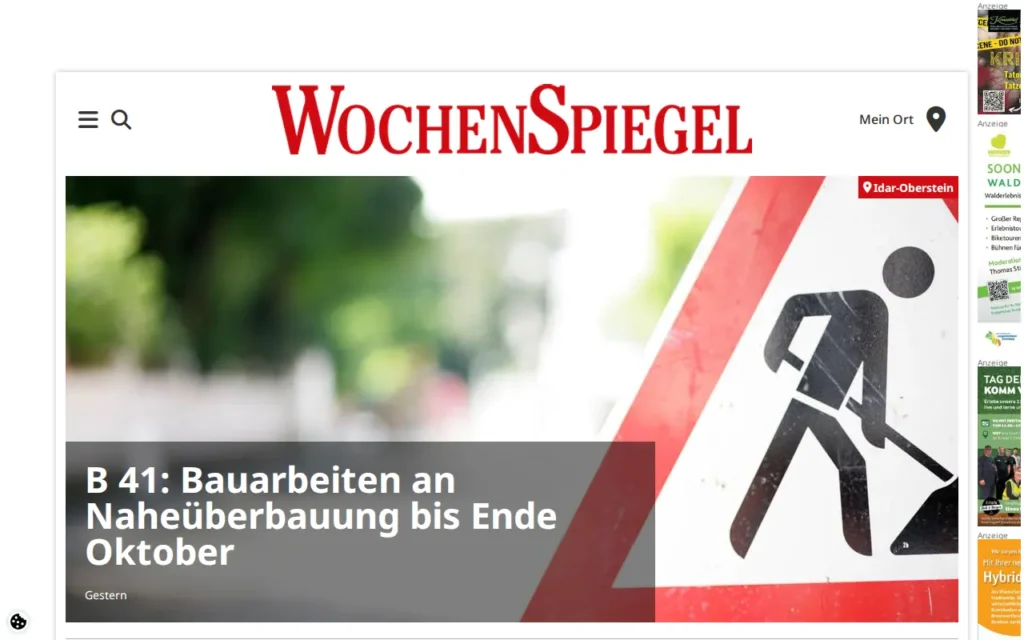 Startseite von Wochenspiegel