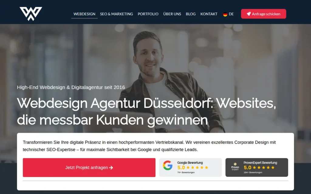Startseite von wolpersweb Webdesign & SEO