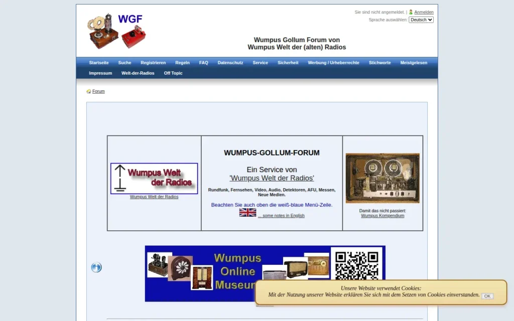 Startseite von Wumpus-Gollum-Forum (WGF)