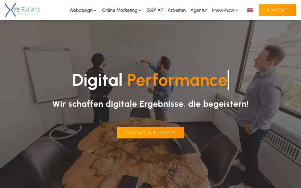 Startseite von XPERIENTS Digitalagentur GmbH