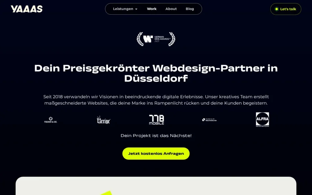 Startseite von YAAAS GmbH