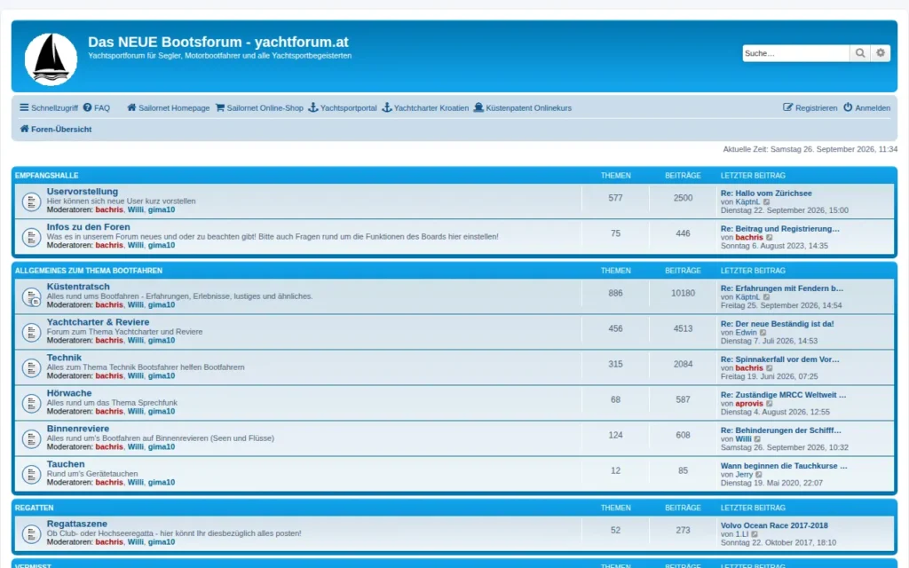 Startseite von yachtforum.at – Das neue Bootsforum