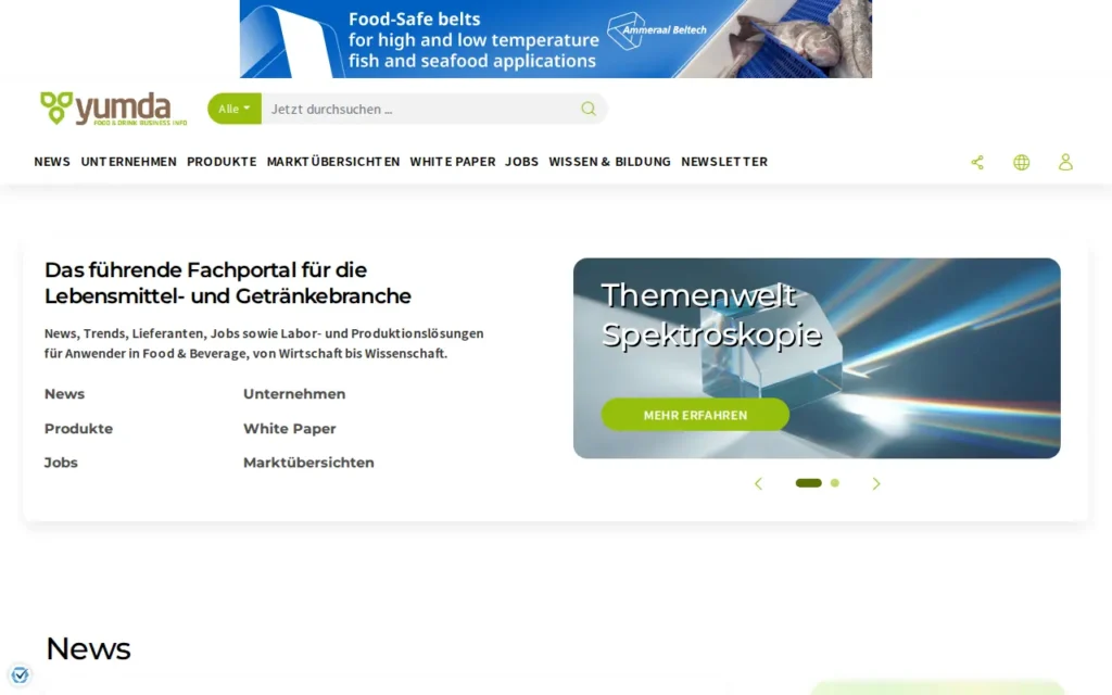 Startseite von yumda