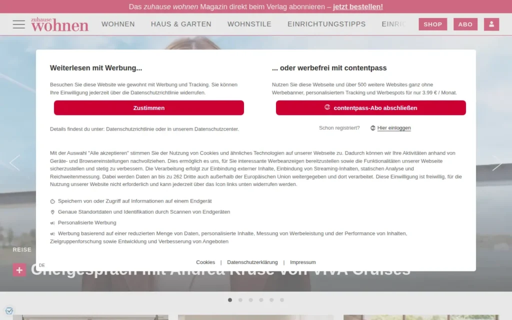 Startseite von zuhause wohnen