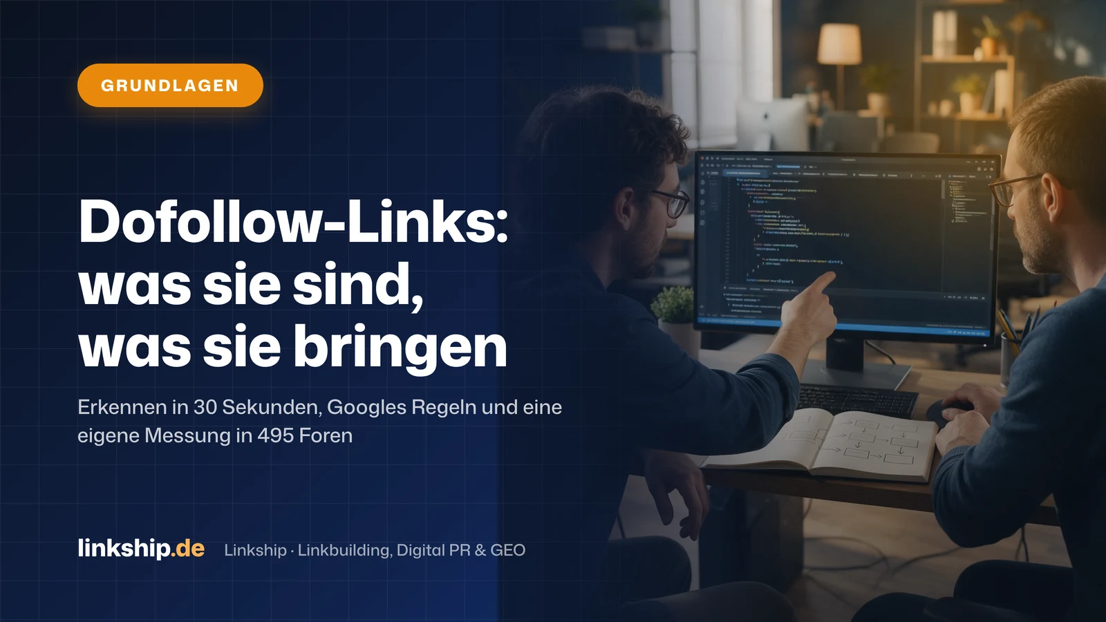 Titelkarte: Dofollow-Links: was sie sind, was sie bringen – Grundlagen, Linkship